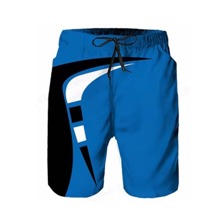 Men's Printed Swim Shorts – Adjustable Drawstring Waist