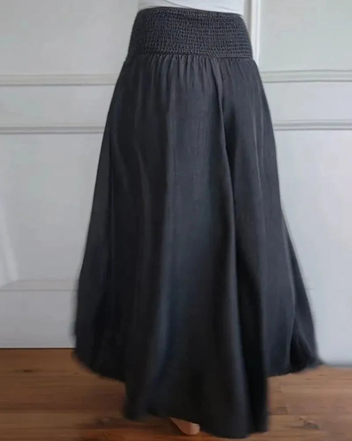 Leichte weite Damenhose – hohe Taille, weiter Schnitt