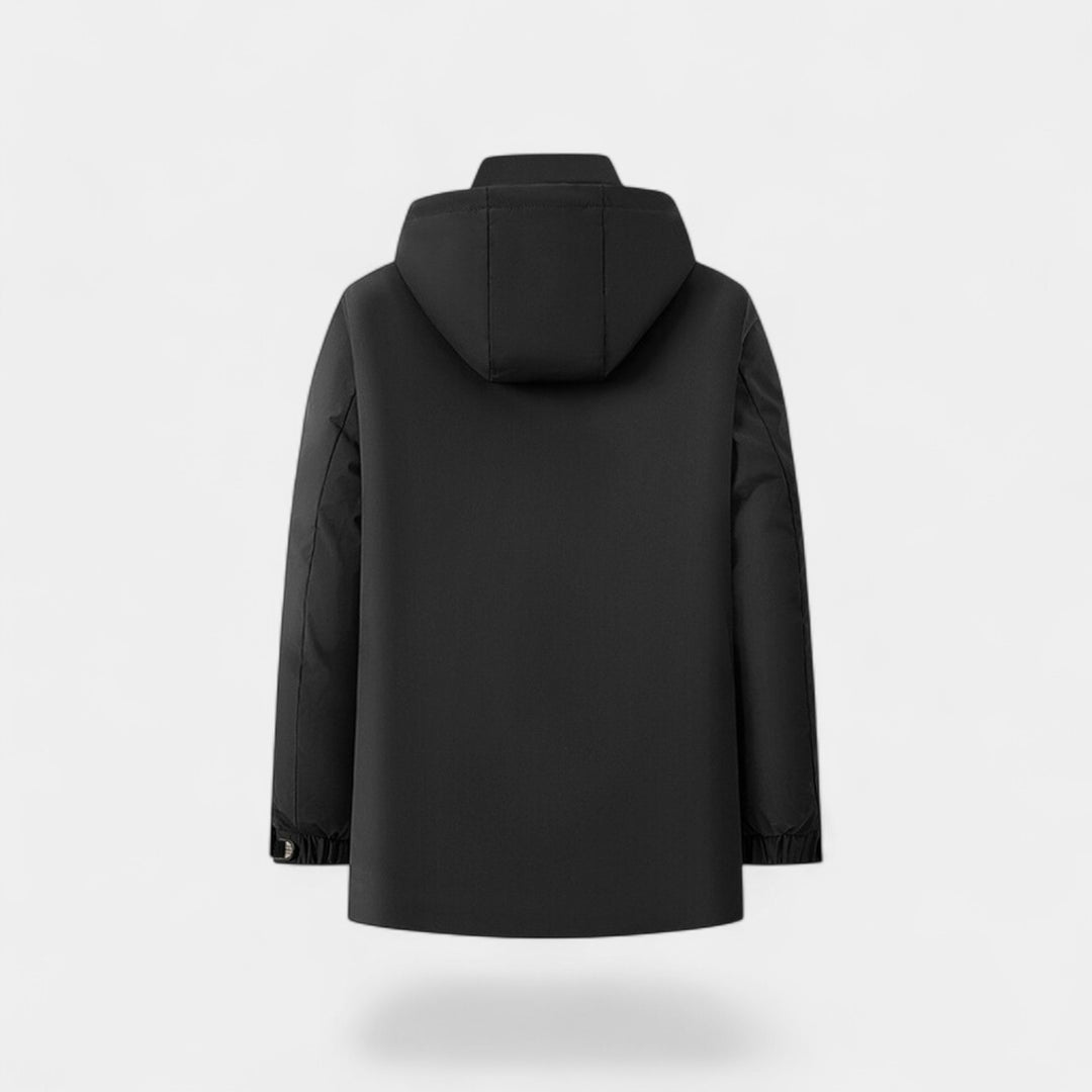 Herre parka i bomuld – quiltet velourfor