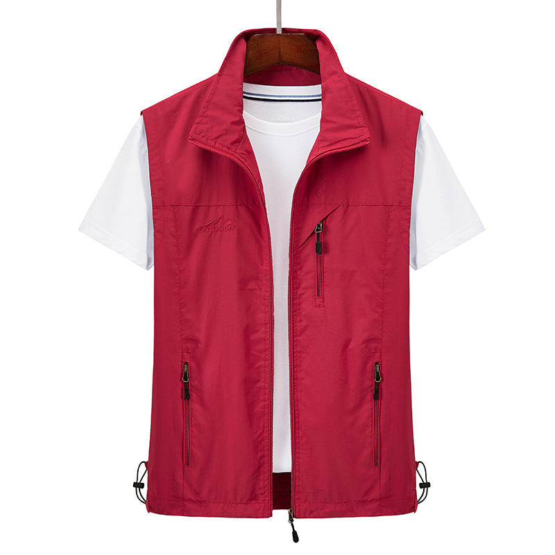 Leichte Outdoor-Weste für Herren – Atmungsaktiv, Reißverschluss