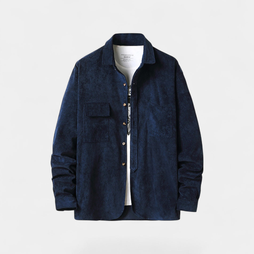 Herrenjacke-Hemd aus Cord-Baumwolle – raffinierter, lässiger Stil