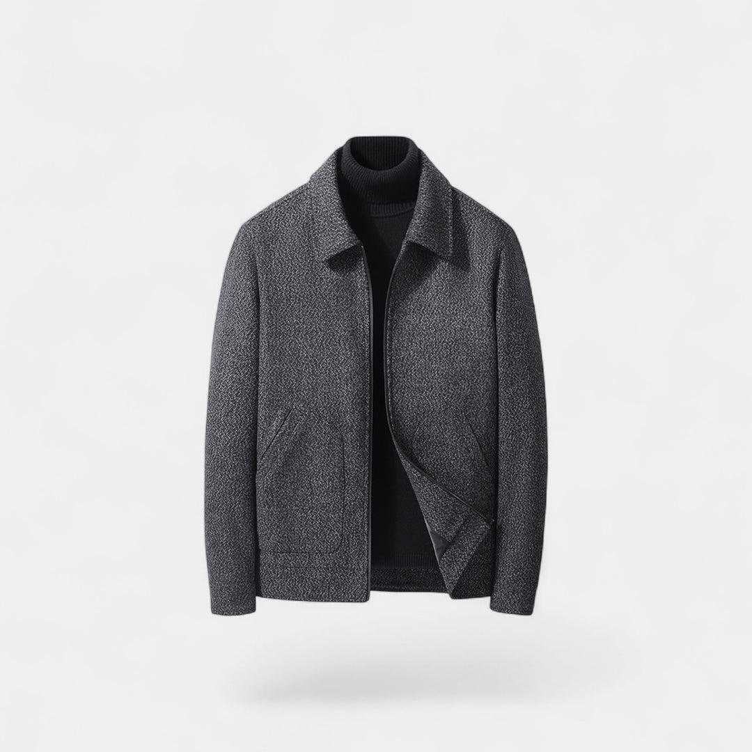 Herren Wollmantel mit Stehkragen – Moderne, maßgeschneiderte Eleganz