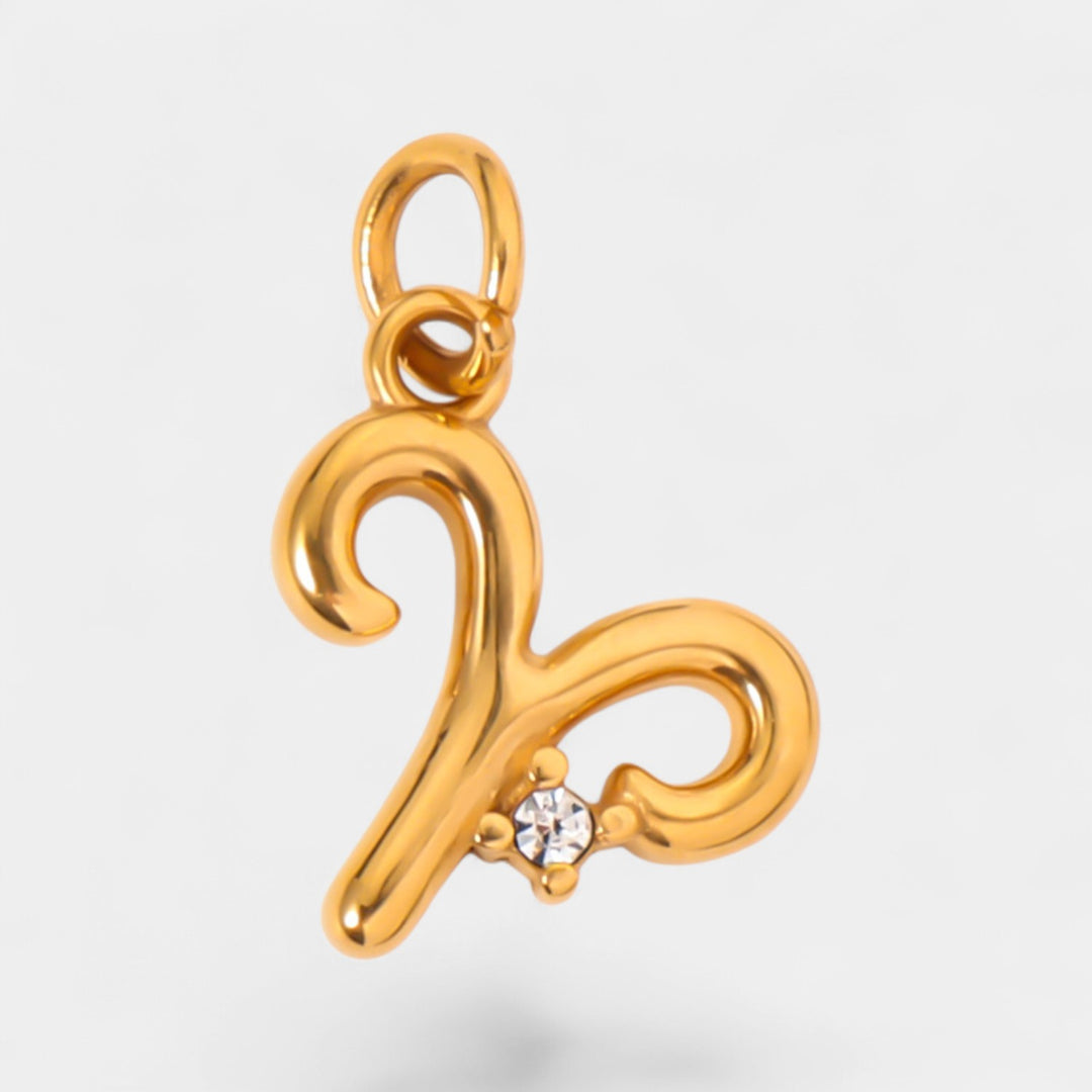 Ciondolo Zodiaco Donna – Finitura Placcata Oro e Cristallo
