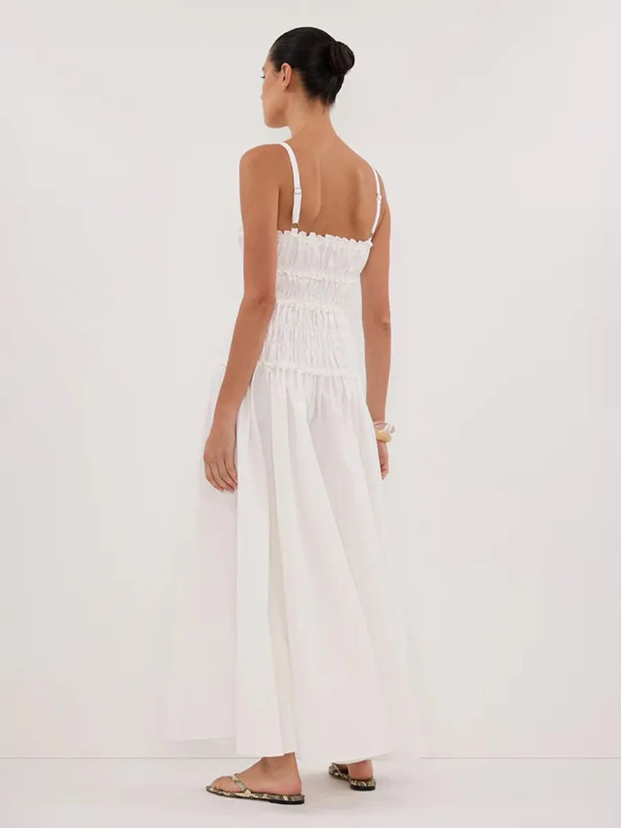 Women's Long Pleated Dress – Fluid and Elegant Silhouette