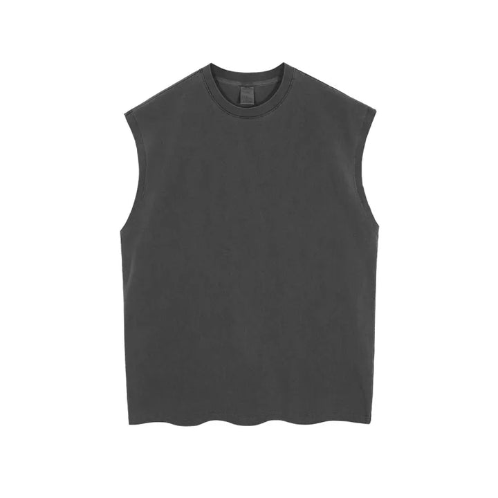 Herren Baumwolltanktop – Rundhalsausschnitt Ärmellos