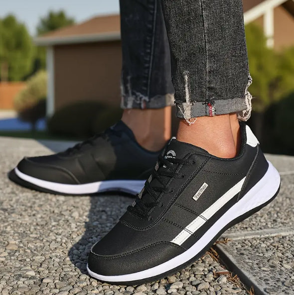 Men's Lace-Up Sneakers – Orthopedic Sole and Structured Upper