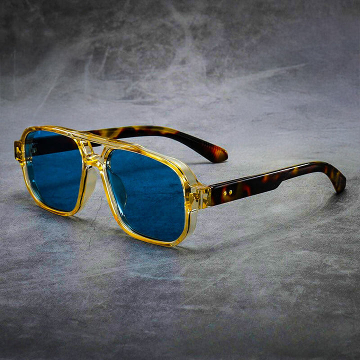 Quadratische Sonnenbrille für Herren – sportlicher Stil getönte Gläser