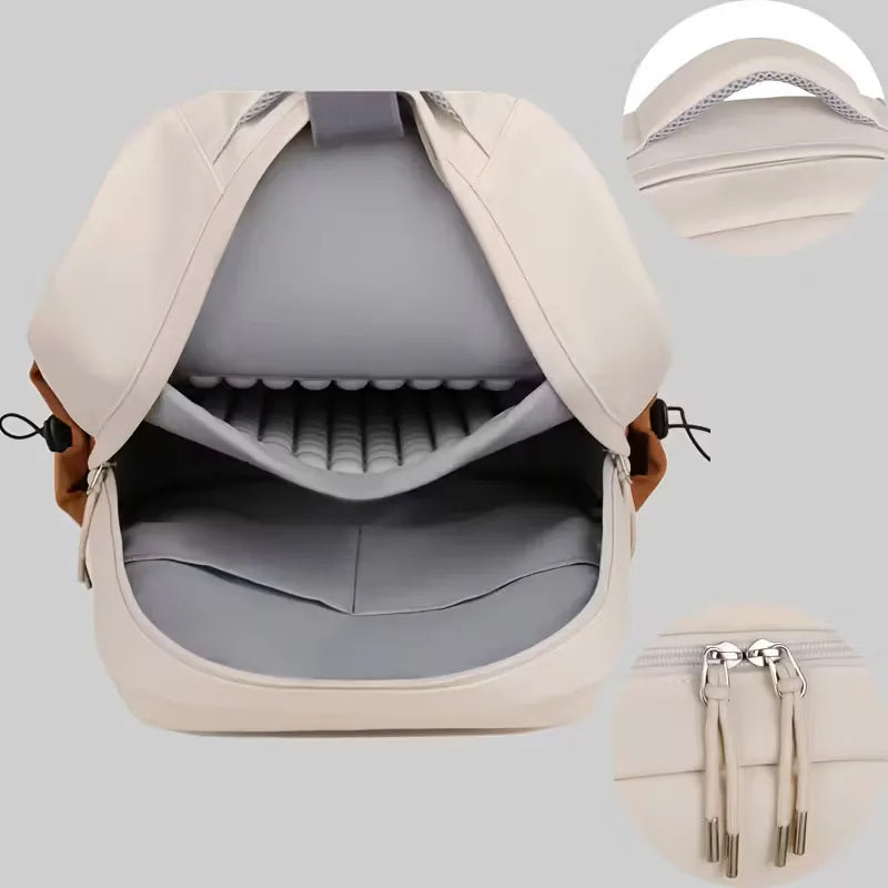 Unisex Rucksack aus wasserdichtem Oxford-Gewebe – zweifarbig mit gepolsterten Trägern