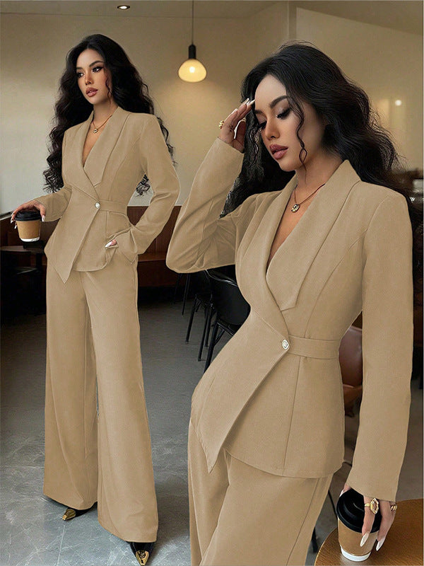 Completo Tailleur Donna Giacca e Pantaloni Dritti – Maniche Lunghe
