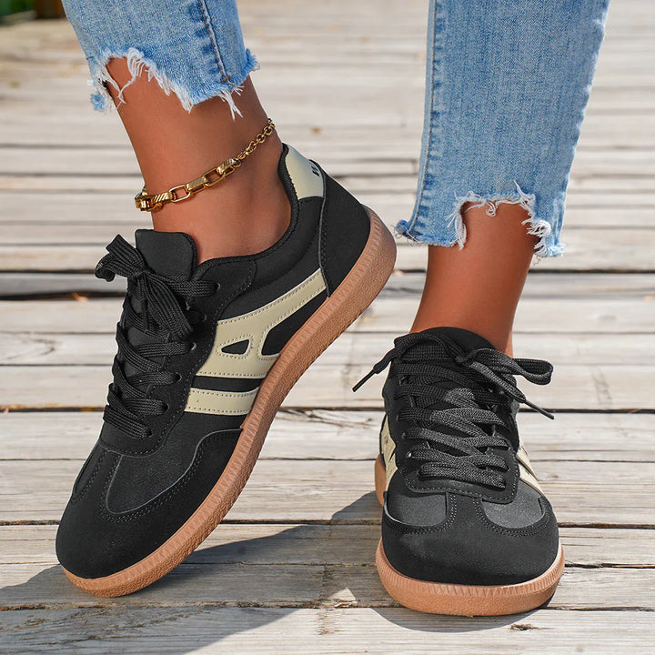 Sneakers donna in pelle ortopediche – lacci basse