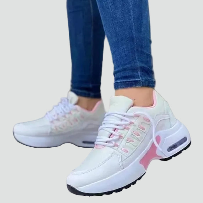 Sneakers donna con plateau e lacci – Suola chunky con cuscinetto d&