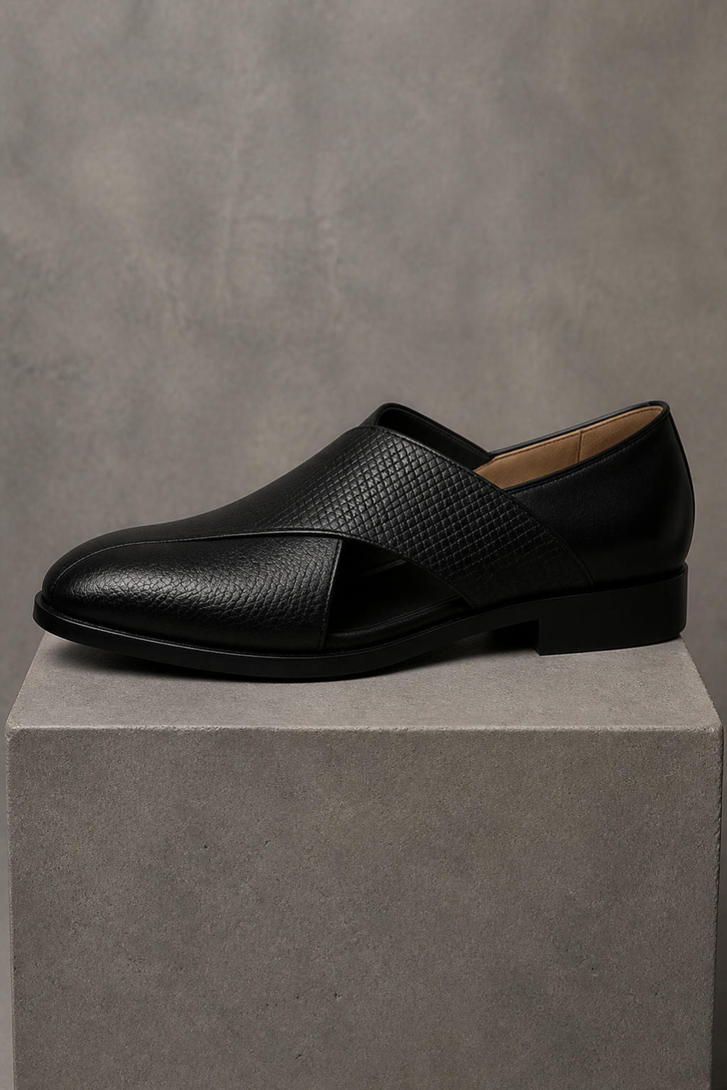 Men's Slip-On Sandals – Fisherman Style with Cross Strap