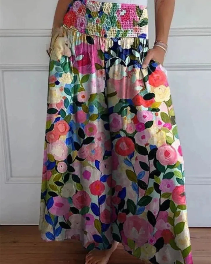 Leichte weite Damenhose – hohe Taille, weiter Schnitt