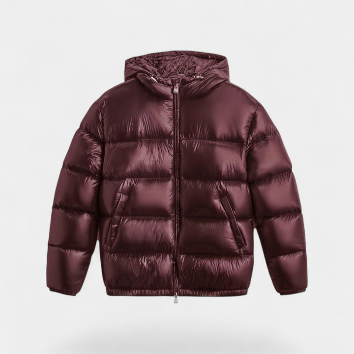 Herren-Daunenjacke mit Kapuze – warm, modern, raffinierte Silhouette