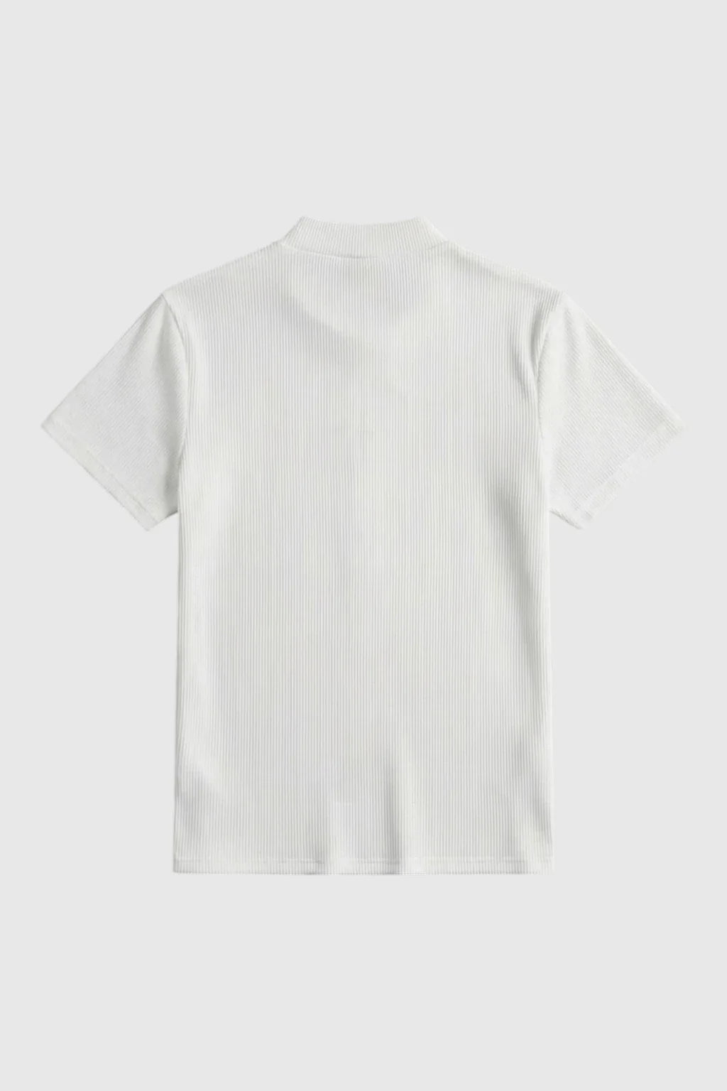 Figurbetontes Stretch-T-Shirt für Herren – Slim Fit, gerippter Kragen