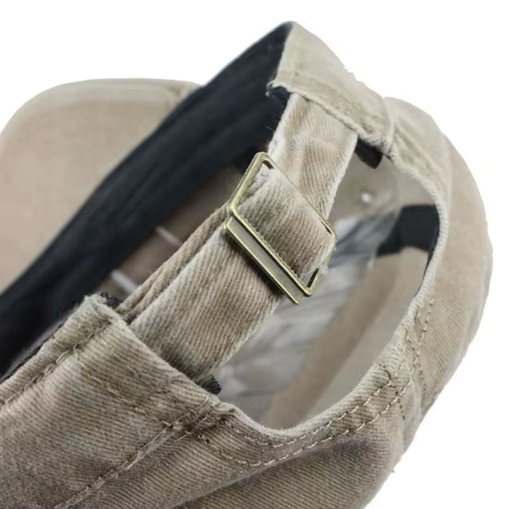 Vintage herrekasket – Vasket bomuldsstof med dekorativt patch