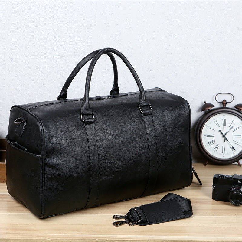Borsa da viaggio uomo strutturata – Chiusura con cerniera e tracolla regolabile