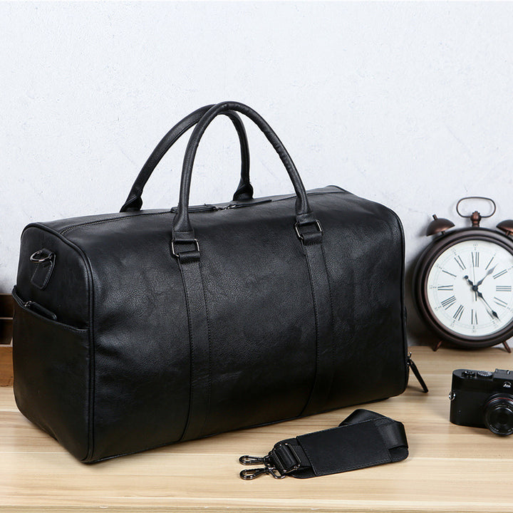 Borsa da viaggio uomo strutturata – Chiusura con cerniera e tracolla regolabile