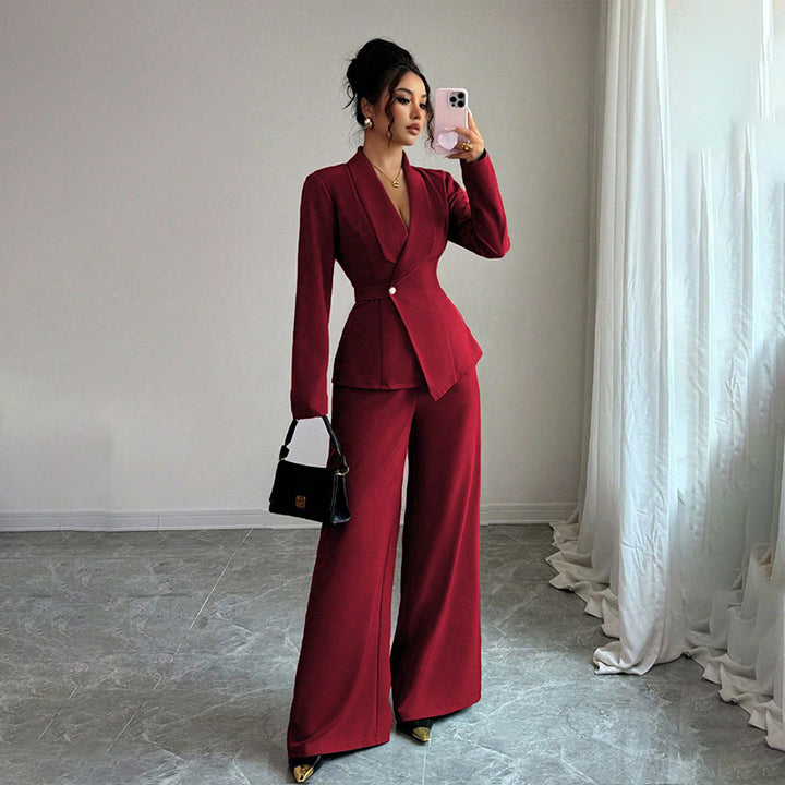 Completo Tailleur Donna Giacca e Pantaloni Dritti – Maniche Lunghe