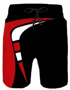 Men's Printed Swim Shorts – Adjustable Drawstring Waist