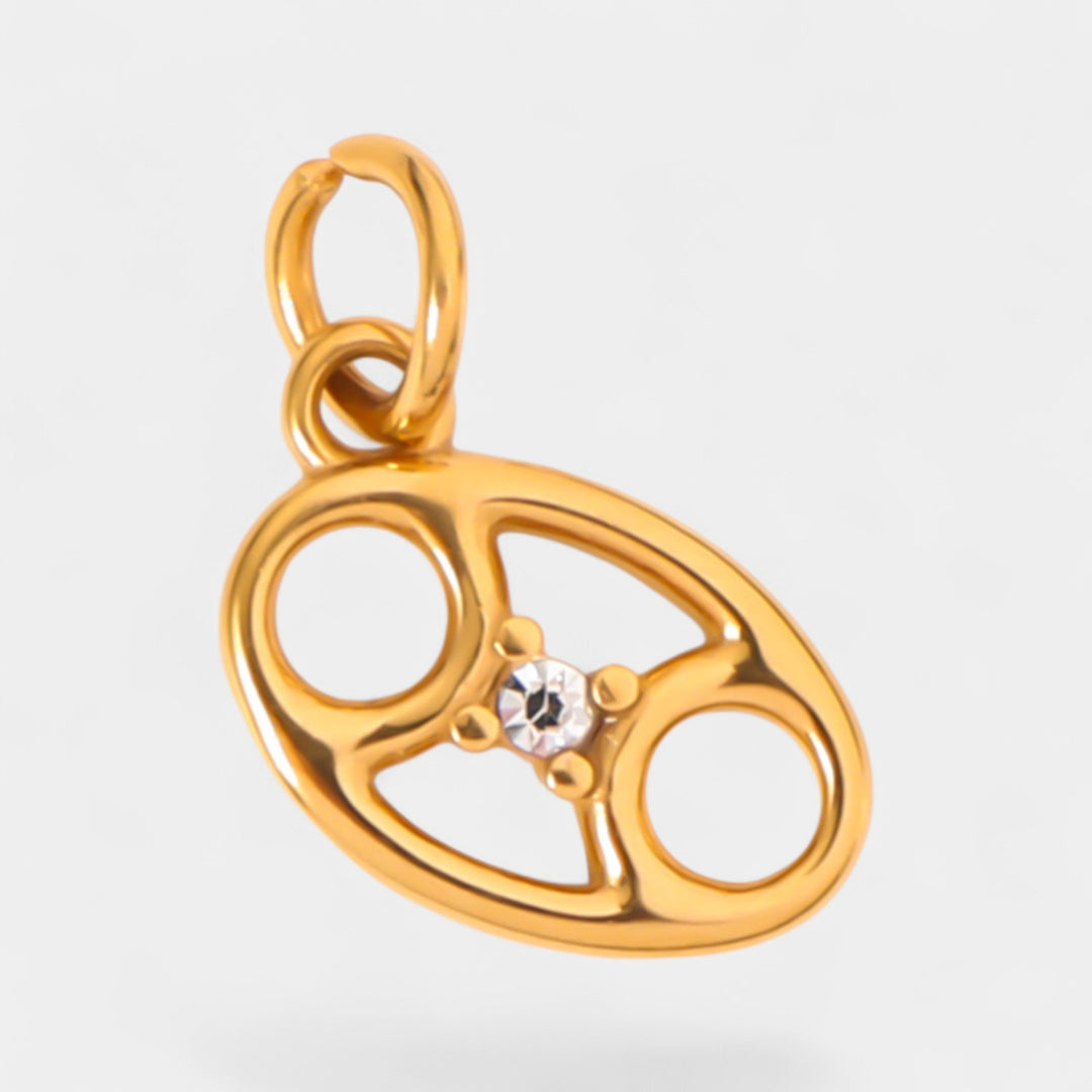 Ciondolo Zodiaco Donna – Finitura Placcata Oro e Cristallo
