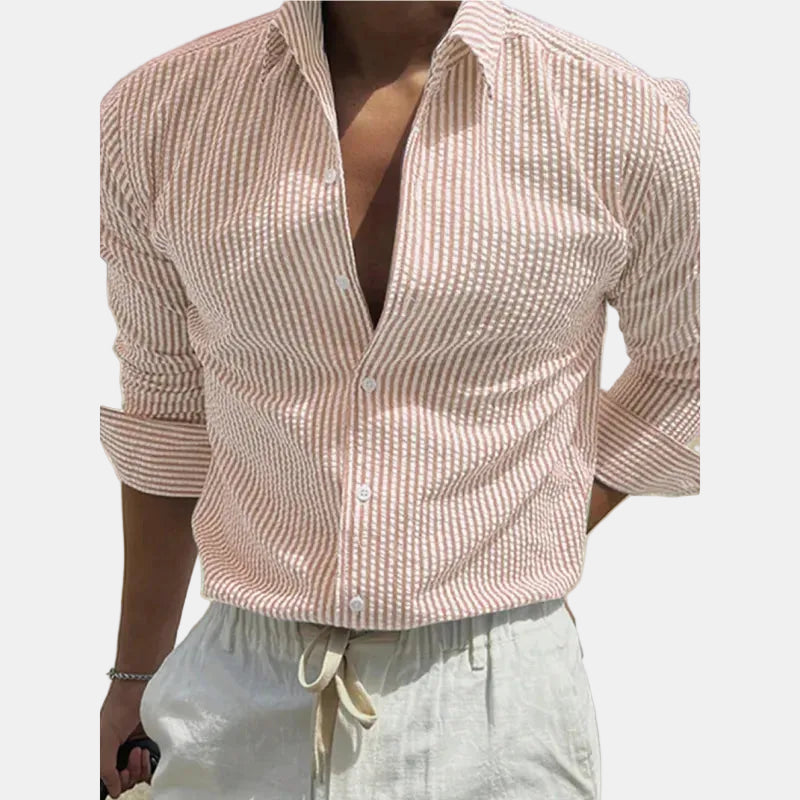 Camicia Uomo Slim a Righe – Taglio Slim Business