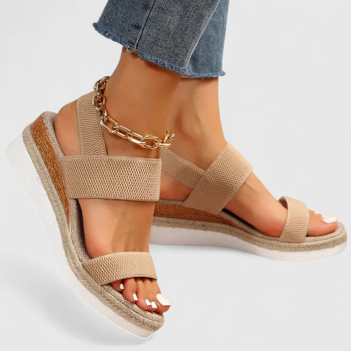Sandales Compensées Femme Espadrille – Slingback Semelle Basse