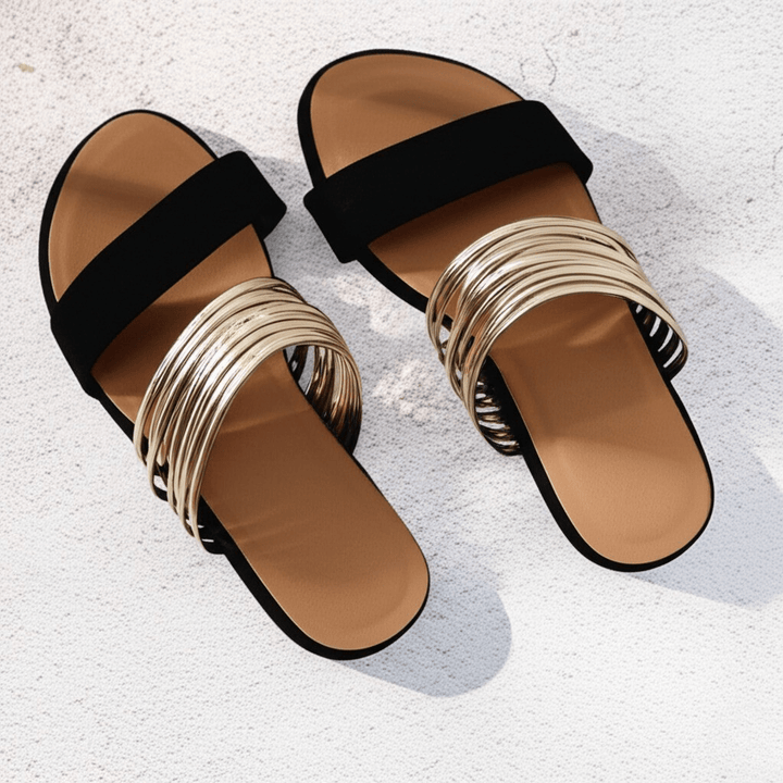 Sandali slides da donna – Bassi facile da infilare stile aperto