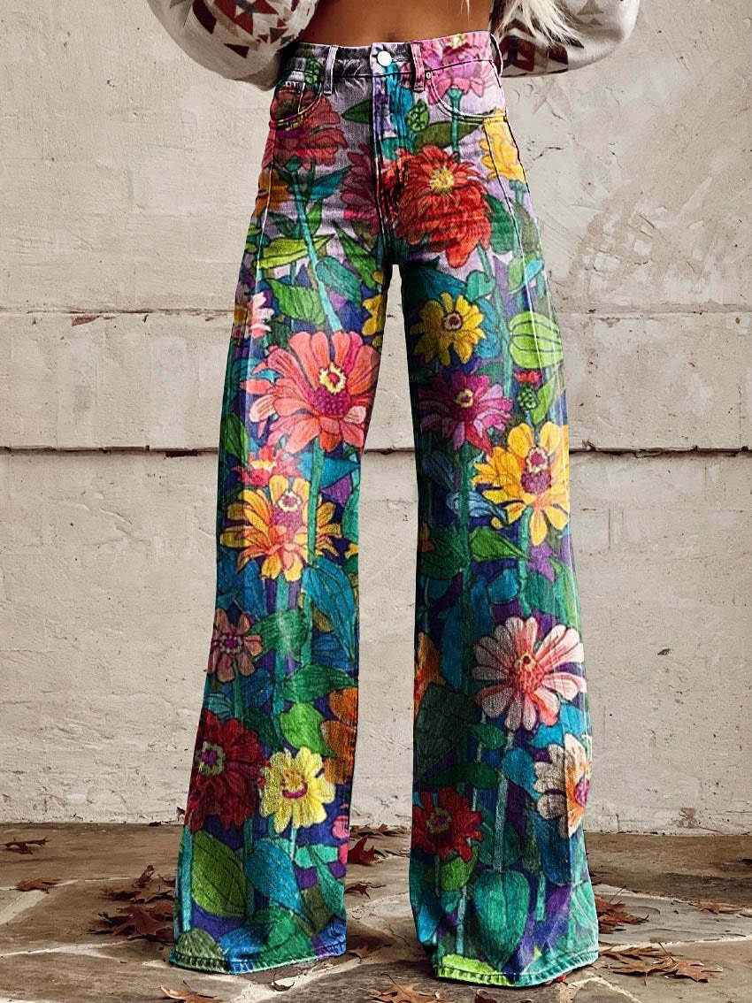 Leichte weite Hose für Damen – Hohe Taille, fließender Schnitt
