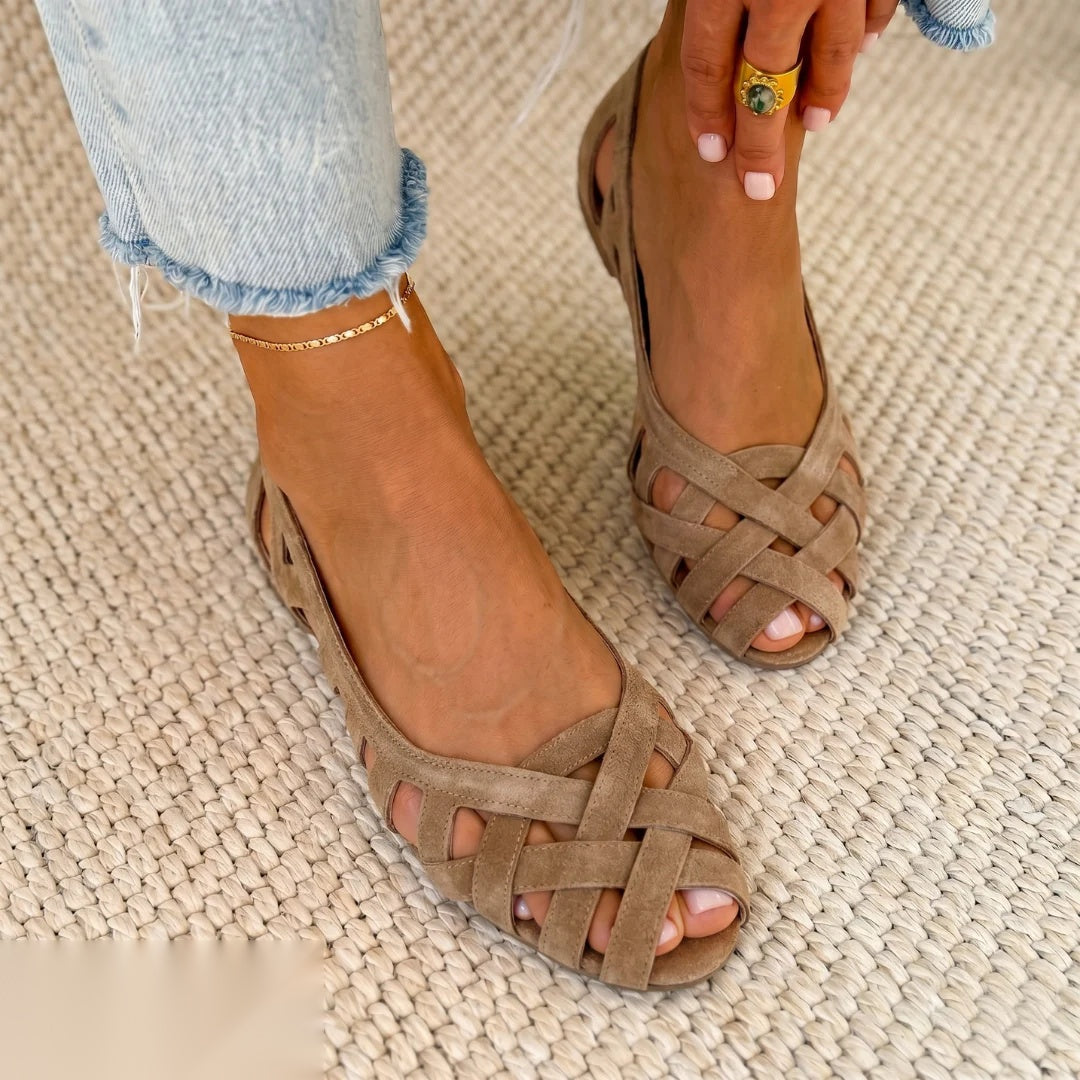 Damen Komfort Sandalen – Flexible Slip-On mit Dämpfender Sohle