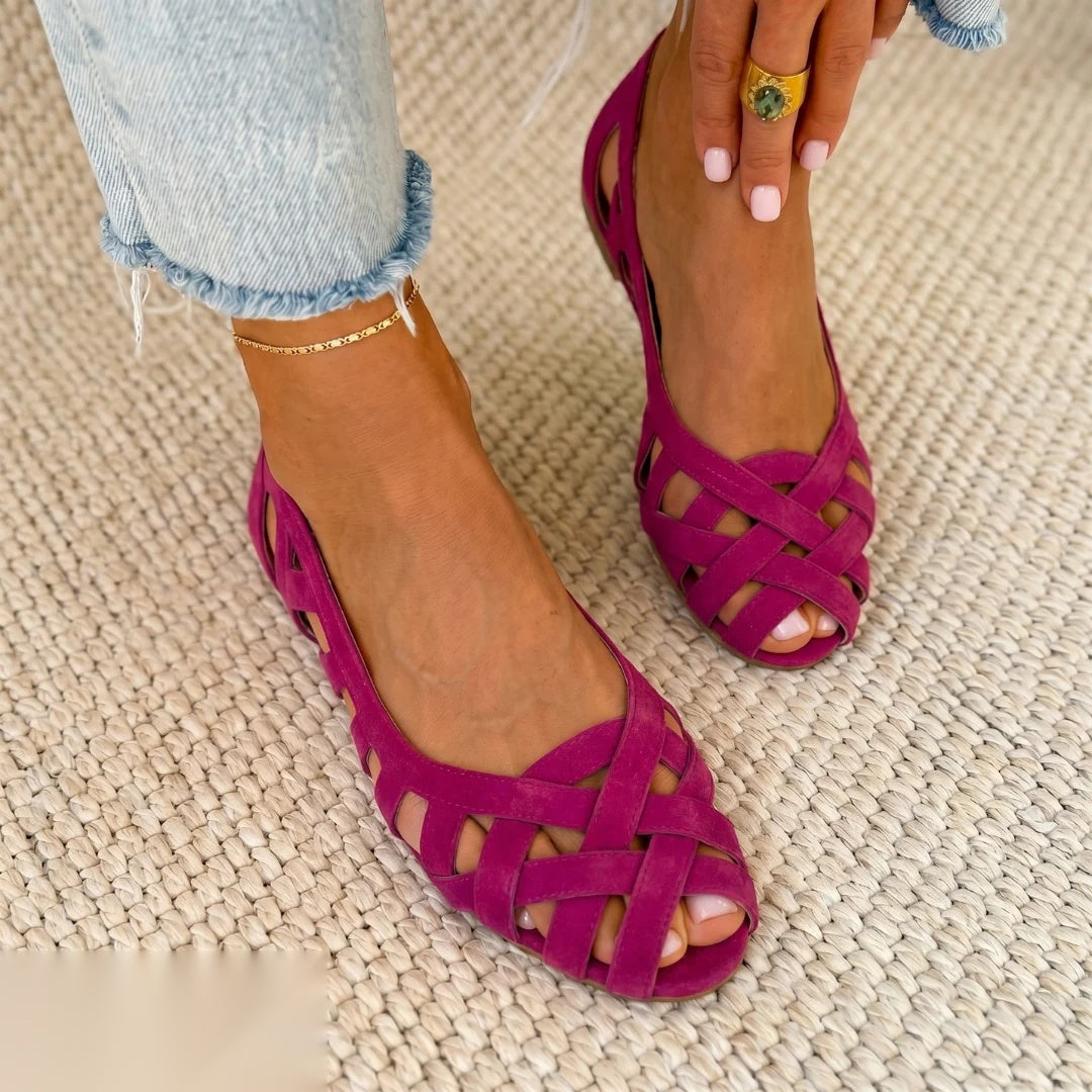 Damen Komfort Sandalen – Flexible Slip-On mit Dämpfender Sohle