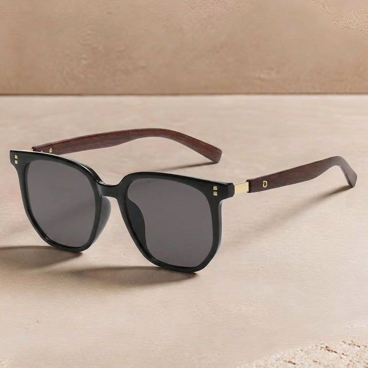 Occhiali da Sole Quadrati con Stanghette in Legno – Lenti Fotocromatiche UV400