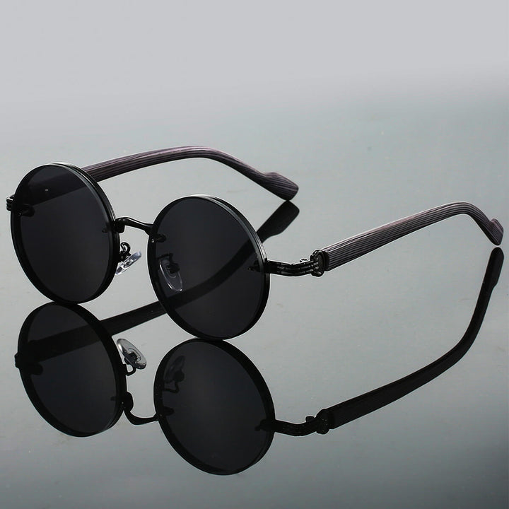 Damen-Sonnenbrille – klassische runde Fassung getönte Gläser