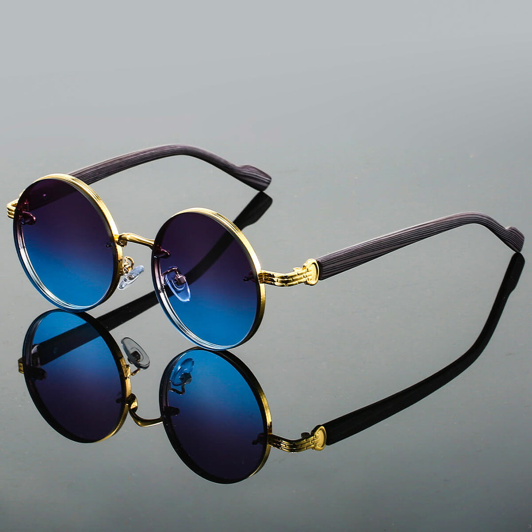 Damen-Sonnenbrille – klassische runde Fassung getönte Gläser