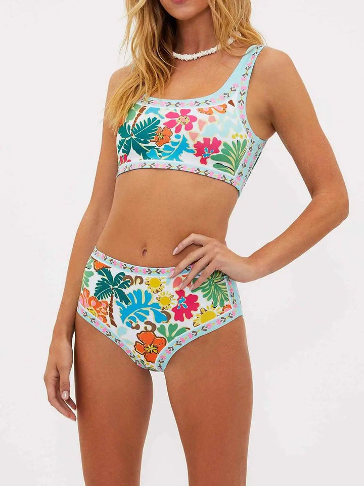 Bikini Donna Floreale Elasticizzato – Taglio Strutturato e Sostegno Ottimale