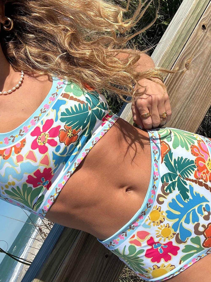 Bikini Donna Floreale Elasticizzato – Taglio Strutturato e Sostegno Ottimale