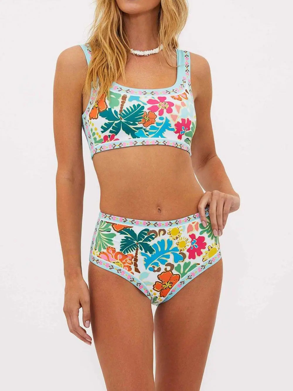 Bikini Donna Floreale Elasticizzato – Taglio Strutturato e Sostegno Ottimale