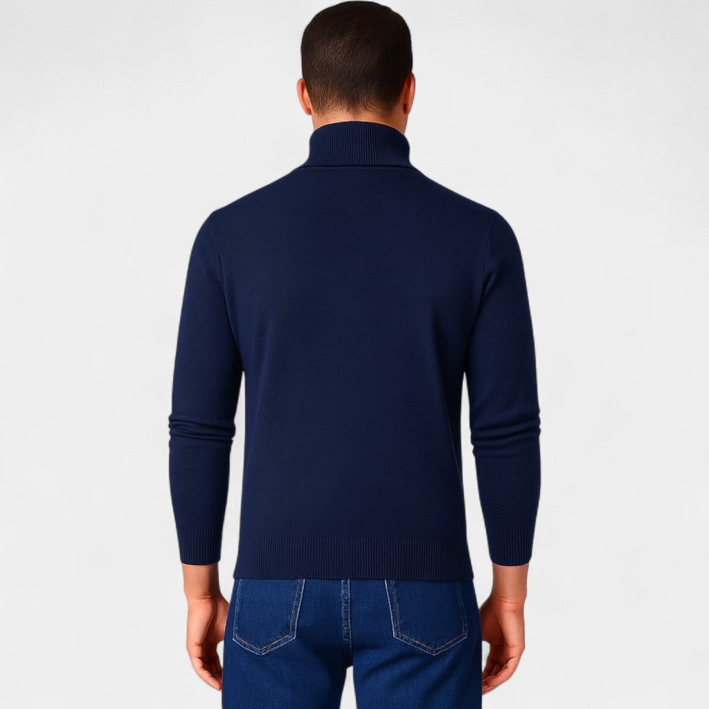 Herren Baumwoll-Cardigan Slim Fit – einfarbiger minimalistischer Stil