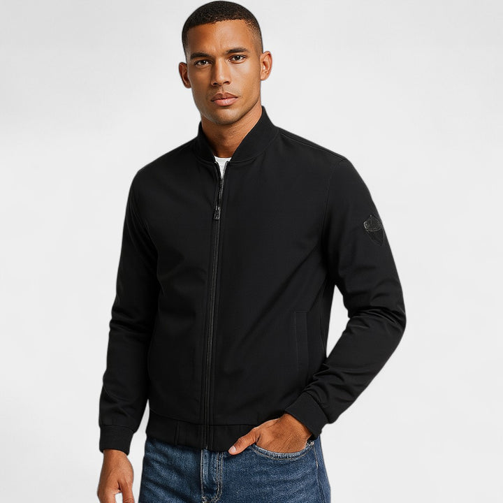 Herrenjacke Slim Fit im koreanischen Stil – einfarbig minimalistisch