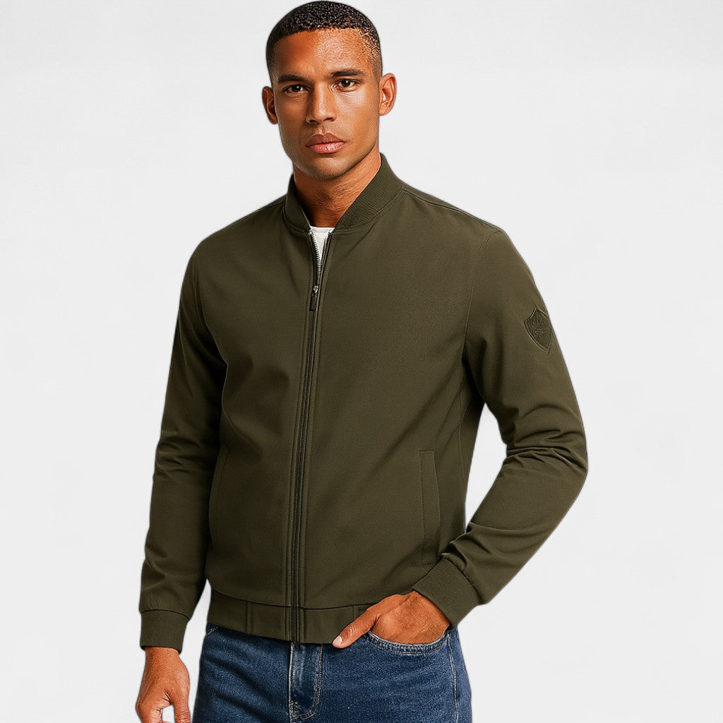 Herrenjacke Slim Fit im koreanischen Stil – einfarbig minimalistisch