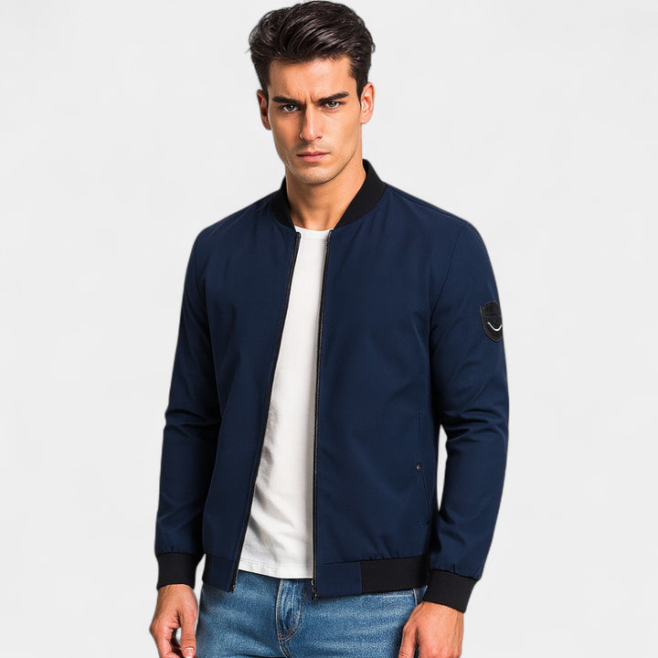 Herrenjacke Slim Fit im koreanischen Stil – einfarbig minimalistisch