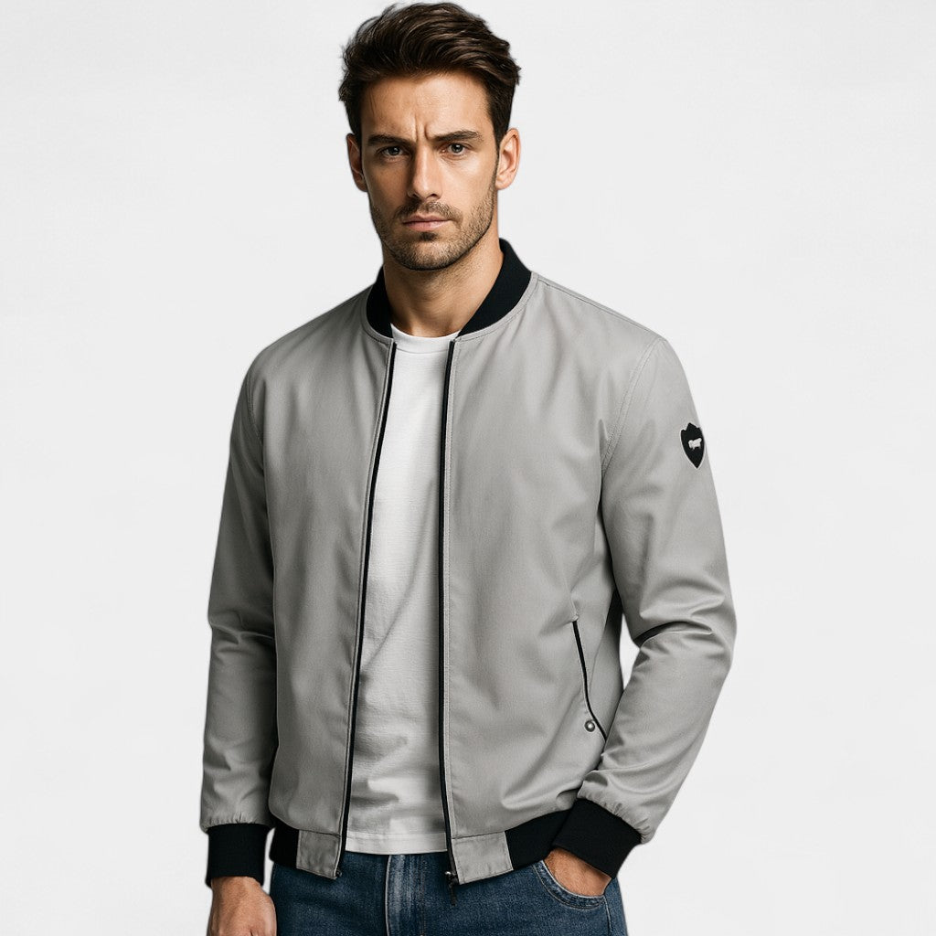 Herrenjacke Slim Fit im koreanischen Stil – einfarbig minimalistisch