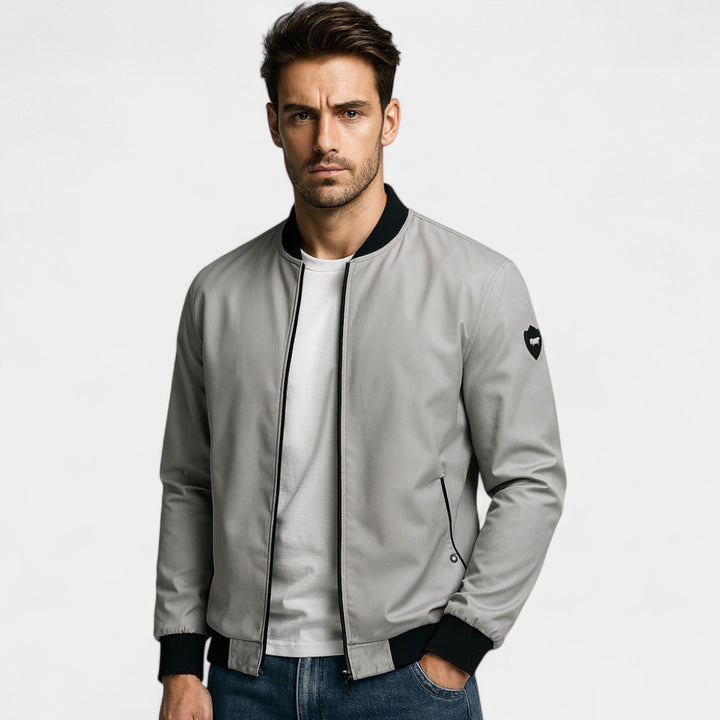 Herrenjacke Slim Fit im koreanischen Stil – einfarbig minimalistisch