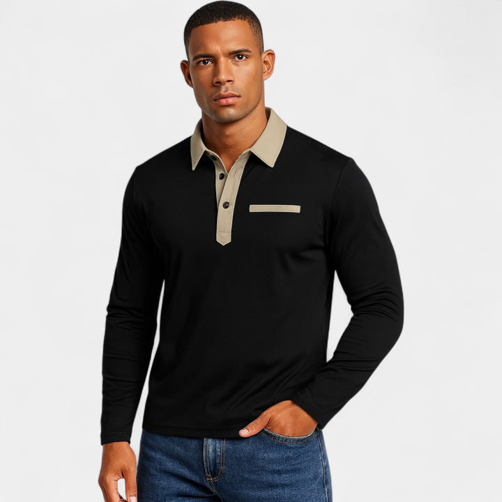 Langarm-Poloshirt Herren Slim Fit – lässige Eleganz