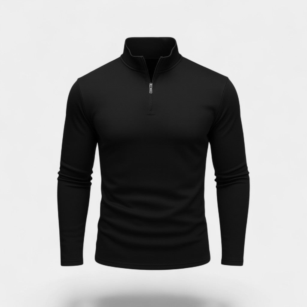 Herren Quarter Zip Langarm – minimalistische athletische Schicht