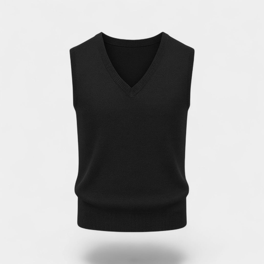 Ärmellose Baumwollweste Herren mit V-Ausschnitt – minimalistische Eleganz