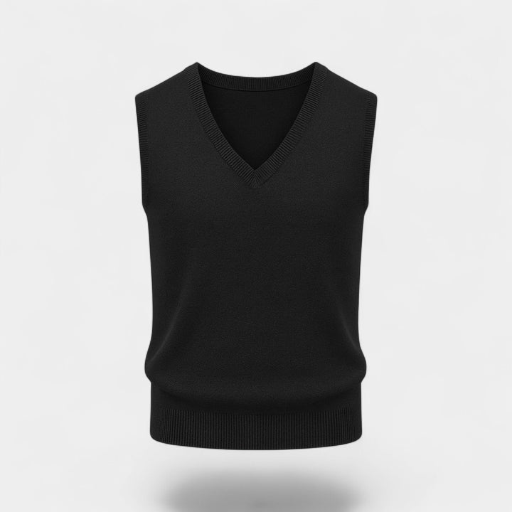 Ärmellose Baumwollweste Herren mit V-Ausschnitt – minimalistische Eleganz