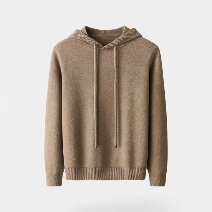 Herren Kapuzenpullover 100% Merinowolle – weiter minimalistischer Schnitt