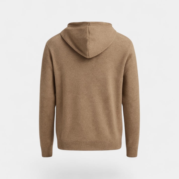 Herren Kapuzenpullover 100% Merinowolle – weiter minimalistischer Schnitt