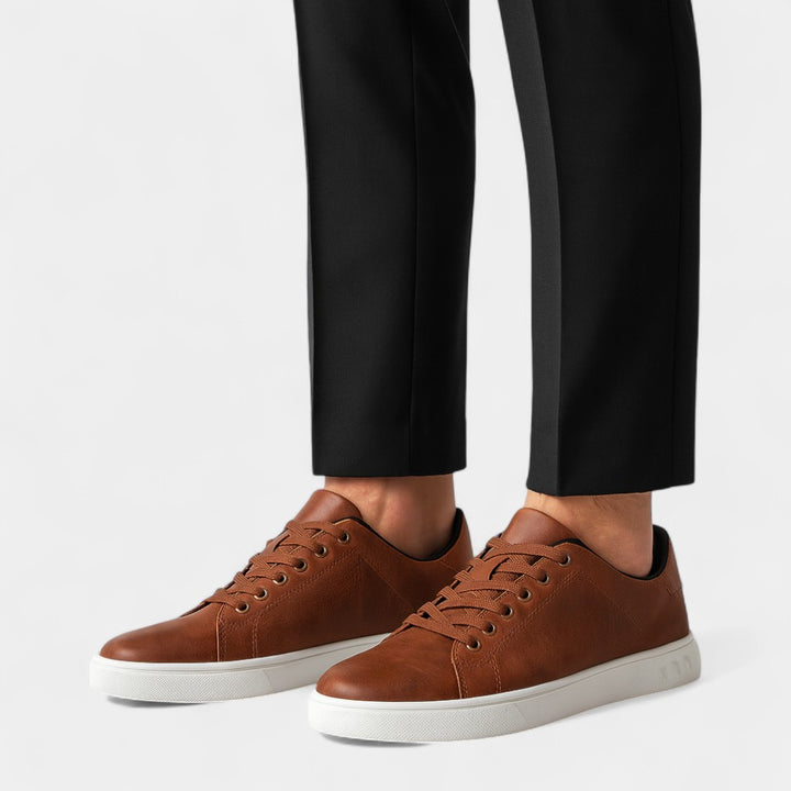 Herren lässige Lederschuhe mit Schnürung